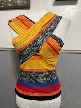 5 Twelve Neiman Marcus Multi Colorful Sleeveless Top / Boho / Summer / Size: XS